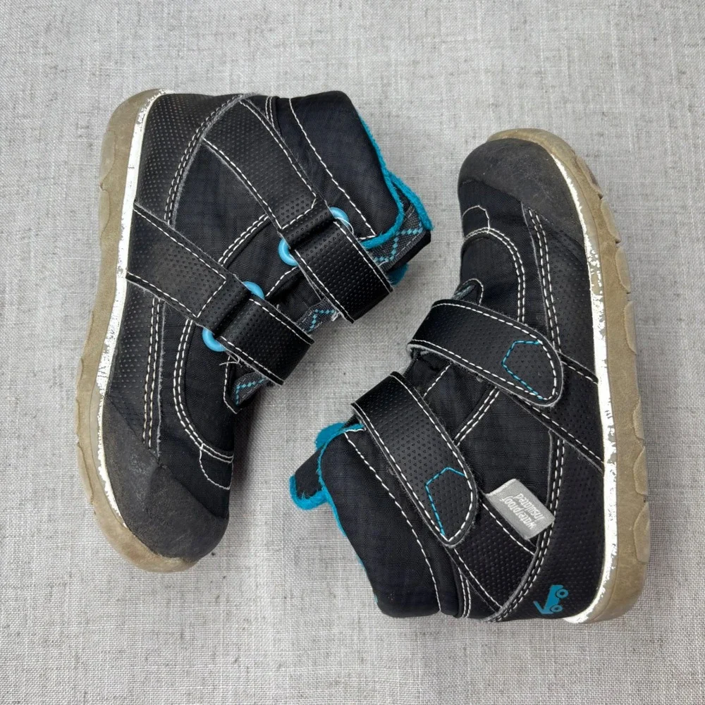 See‎ Kai Run Atlas Black Gray Snow Boot Rain Boot Waterproof Insulated Kids 10.